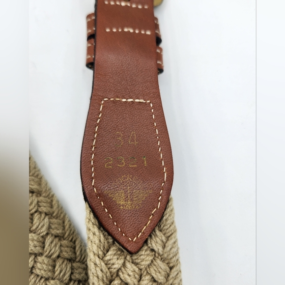 Dockers leather and woven rope belt size 34 - Picture 5 of 8